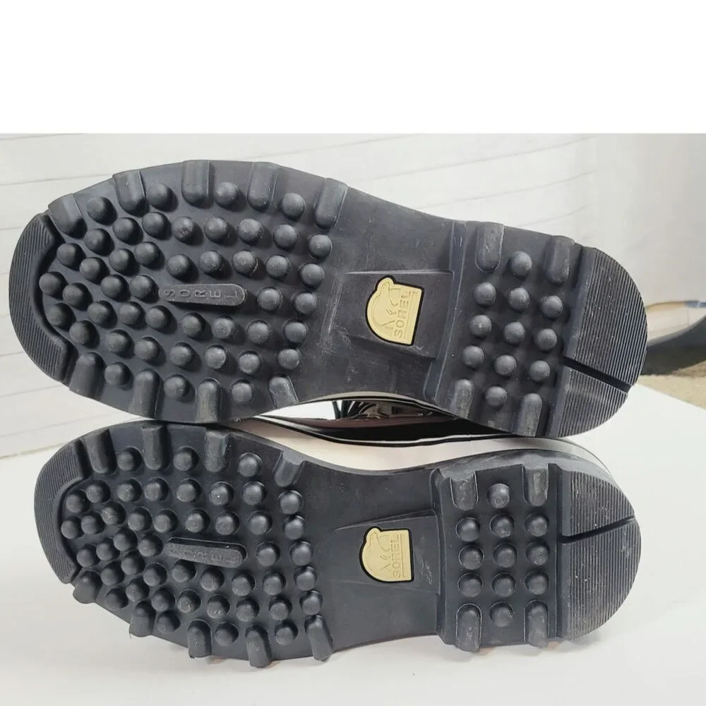 SOREL 1964 Pac Nylon Waterproof Snow Boots in Tabacco Black, sz 8.5